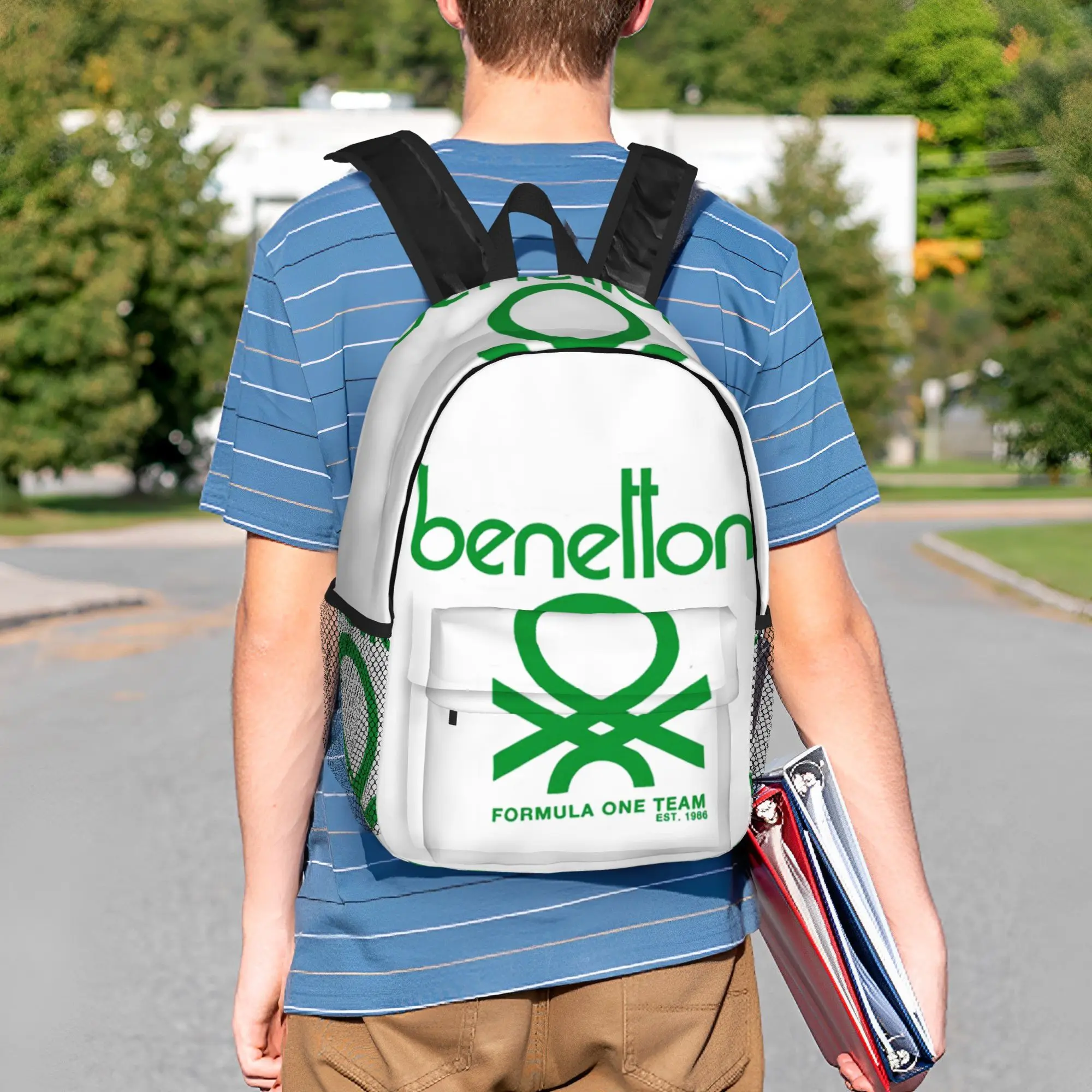 Фото Рюкзак B-Benetton-S: Горячая распродажа, вместительный городской рюкзак для мальчиков и девочек, школьная сумка через плечо для мужчин и женщин №3
