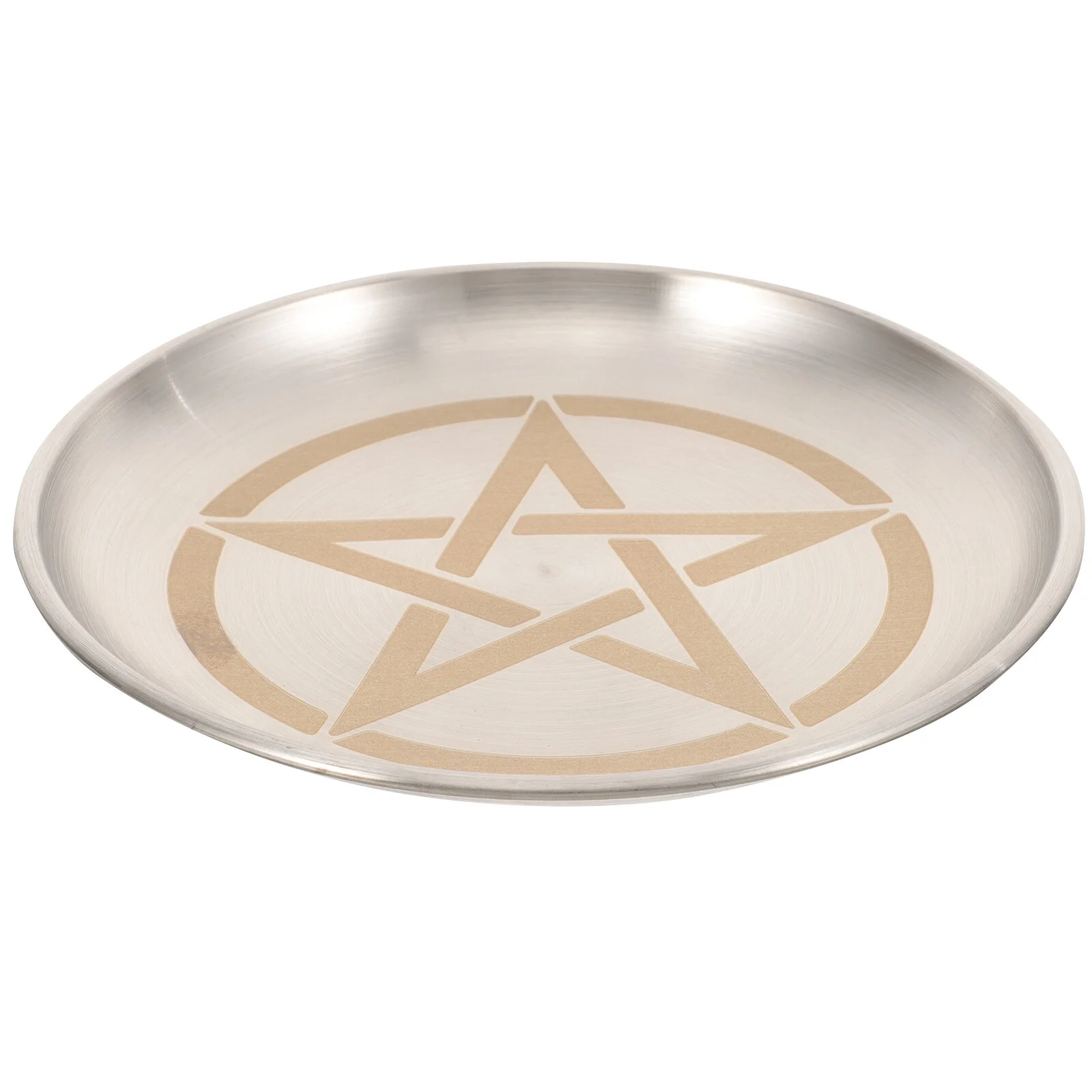 

Pentagram Pentacle Candleholder Brass Plate Decorative Home Supply Accessory Taper