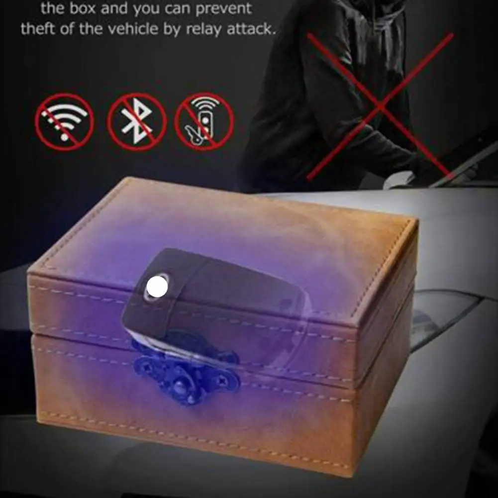 

Защита от кражи Faraday Box RFID Faraday, брелок для защиты от радиации, устройство для защиты от радиоизлучения, автомобильный блокировщик сигнала бе...