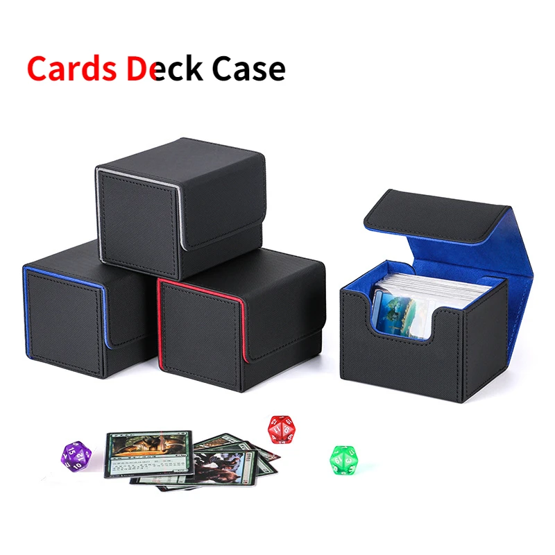 Card Deck Storage Box 35PT Top Loader Organiser Case Card Dividers Collectible Game Card Cases Tarot Deck  Protectors Container