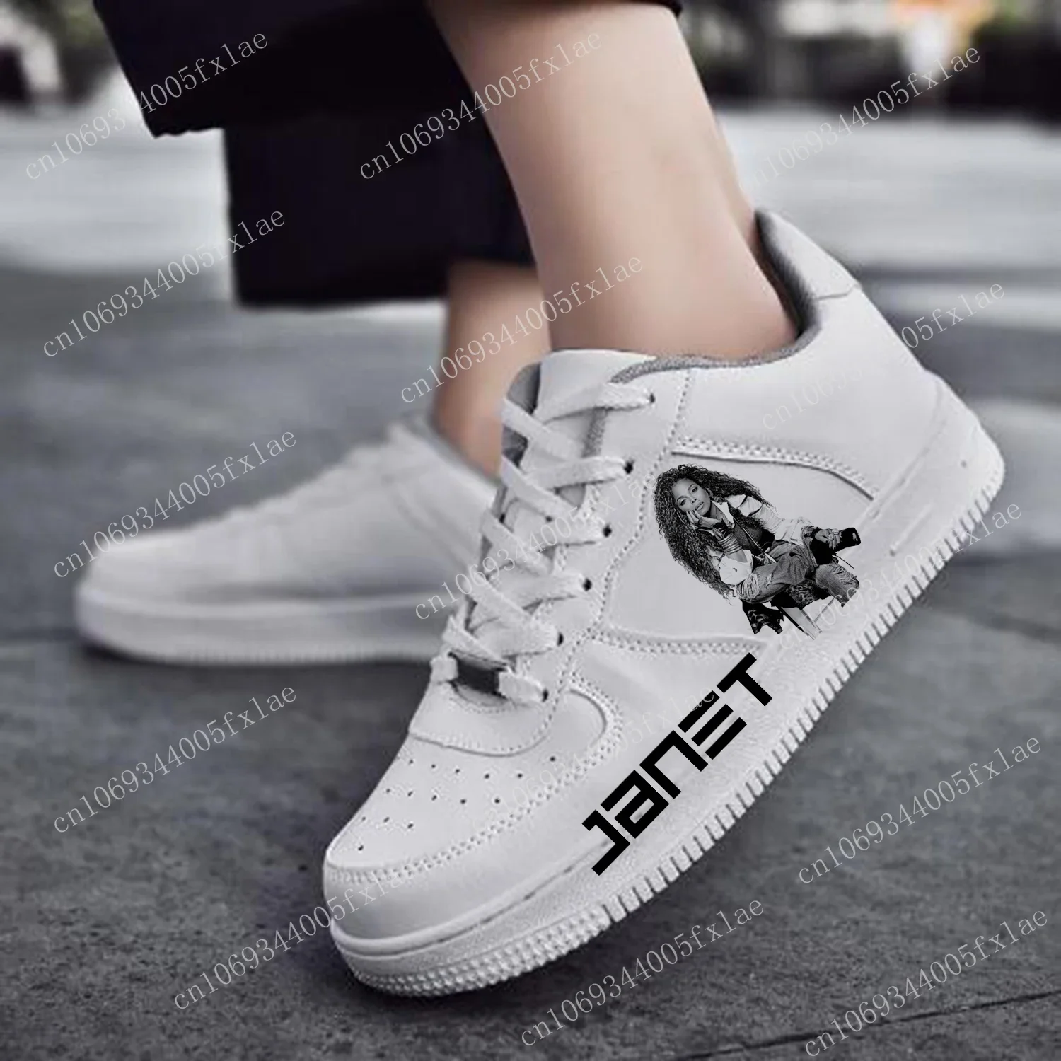 

Janet Jackson AF Basketball Mens Womens Sports Running High Quality Flats Force Sneakers Lace Up Mesh Customized Made Shoe