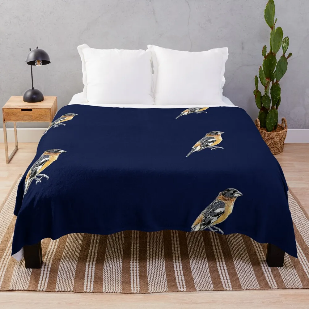 Черная голова Grosbeak белое альтернативное дизайнерское одеяло диваны одеяла