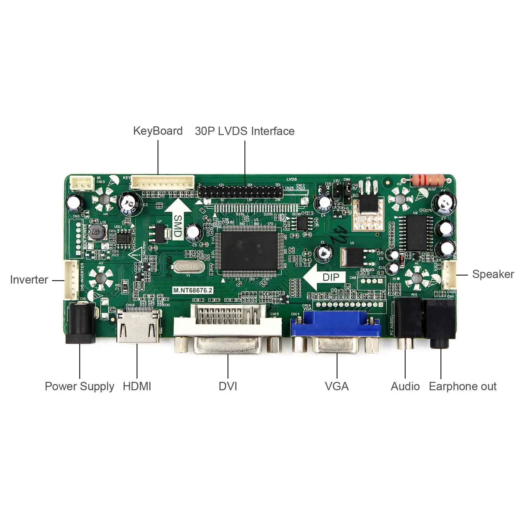 Новый комплект монитора Mnt68676 Для LP156WH2 LTN156AT05 HDMI + DVI VGA аудио ЖК-экран контроллер