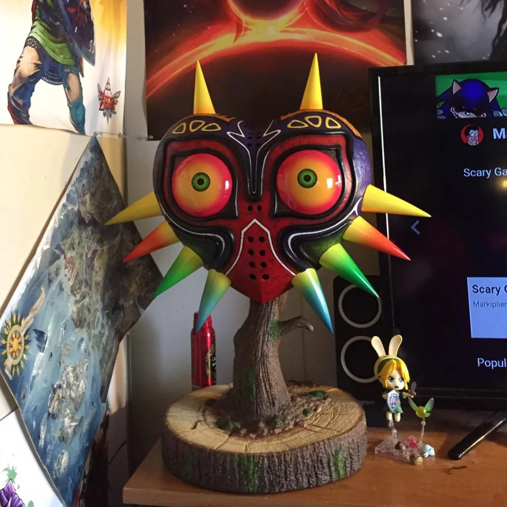 9.5 Inch Tall Painted The Legend of Zelda Majora's Mask Video Game Collectible 3D Figurine Statue Toy with Detailed Base