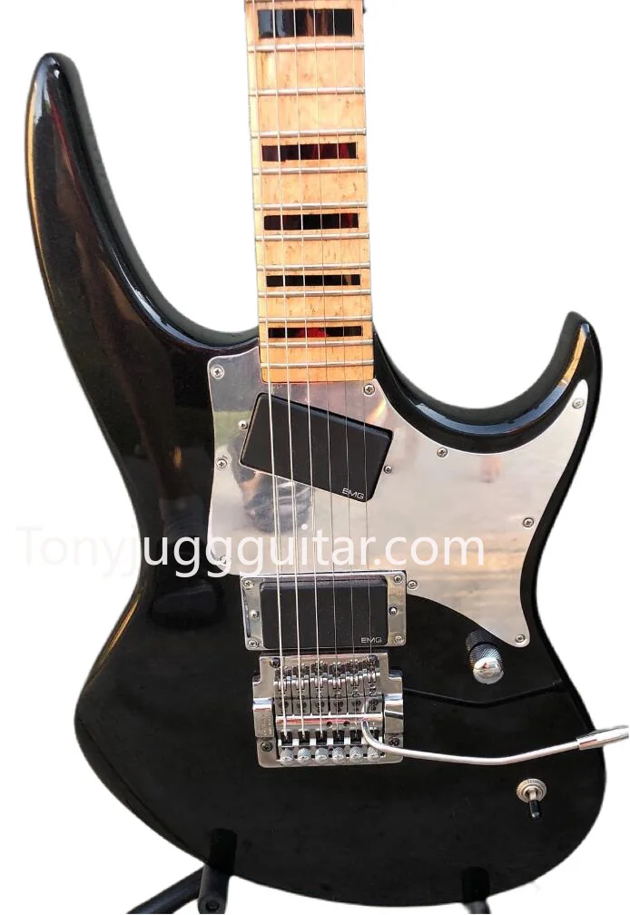 

Электрогитара Hamer Phantom GT, Гленн, Tipton, металлик, черная, наклонный пикап, Калер тремоло, Whammy Bar, зеркальная накладка