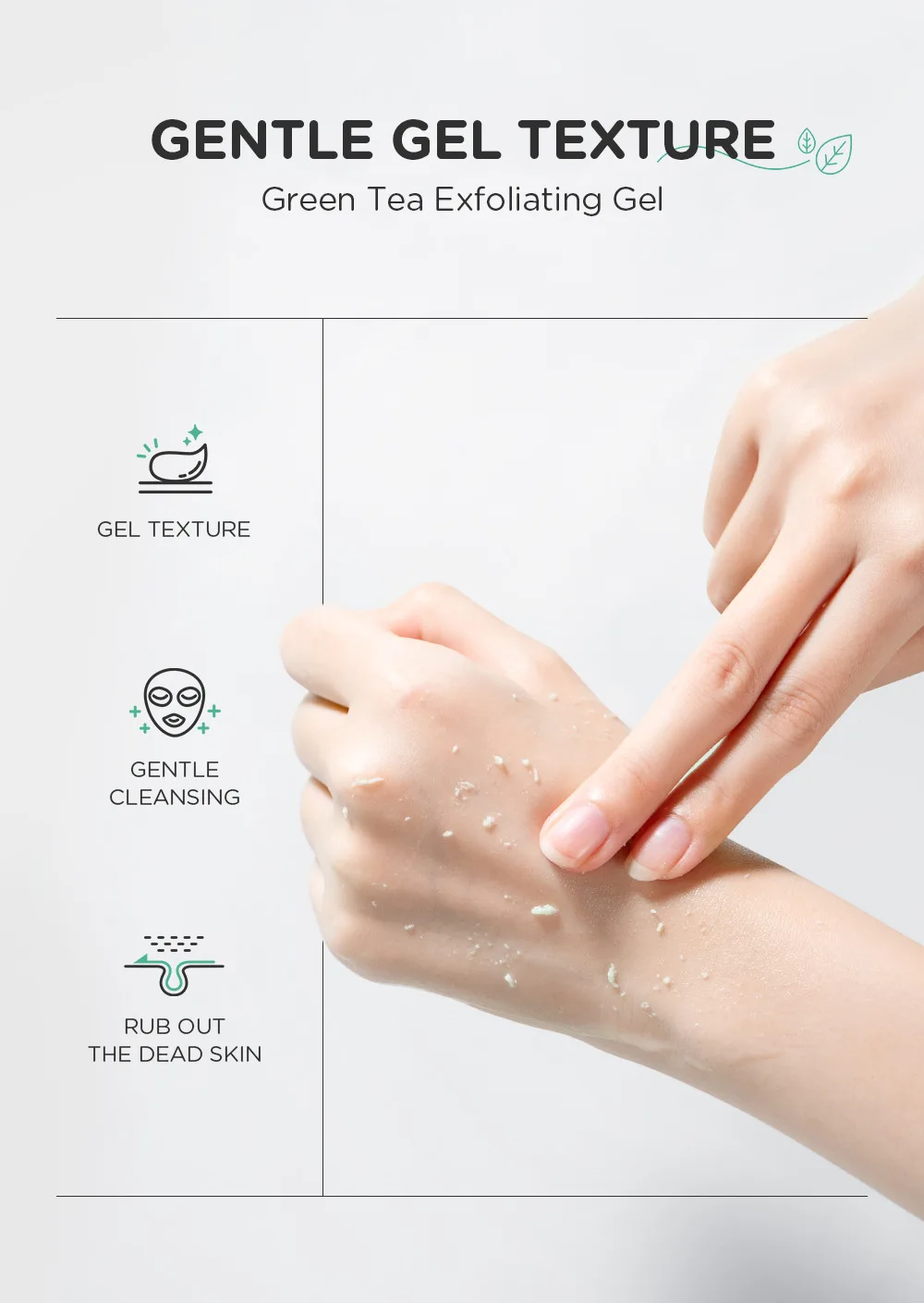 Отшелушивающий гель LAIKOU для пилинга скраб лица увлажняющий отбеливающий зеленый