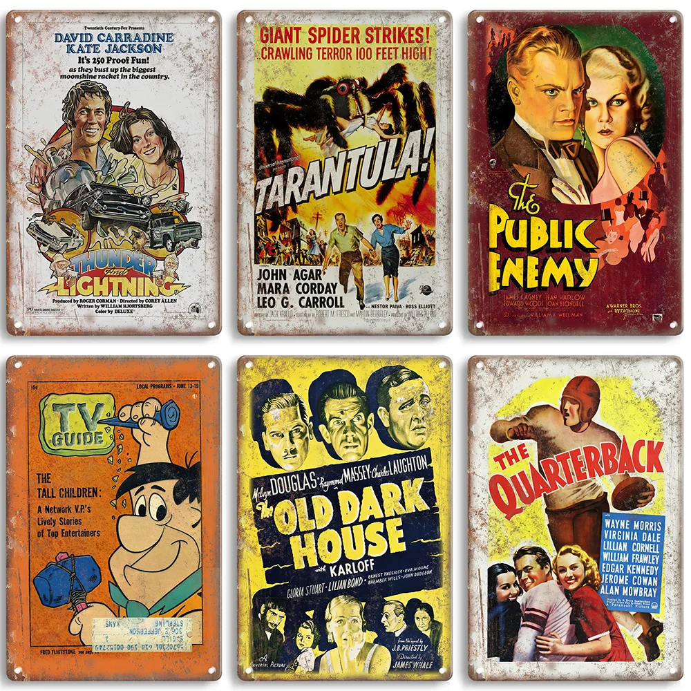 Металлический знак из фильма Тарантула Общественное вражение Слоновая кость