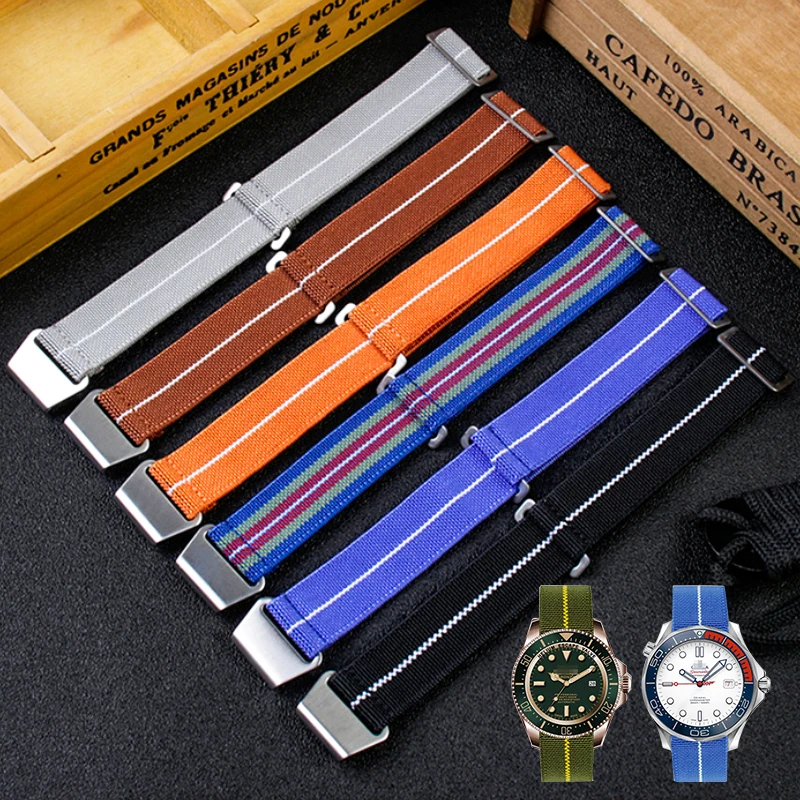 Ремешок нейлоновый для наручных часов Huawei Galaxy Watch 4 универсальный армейский