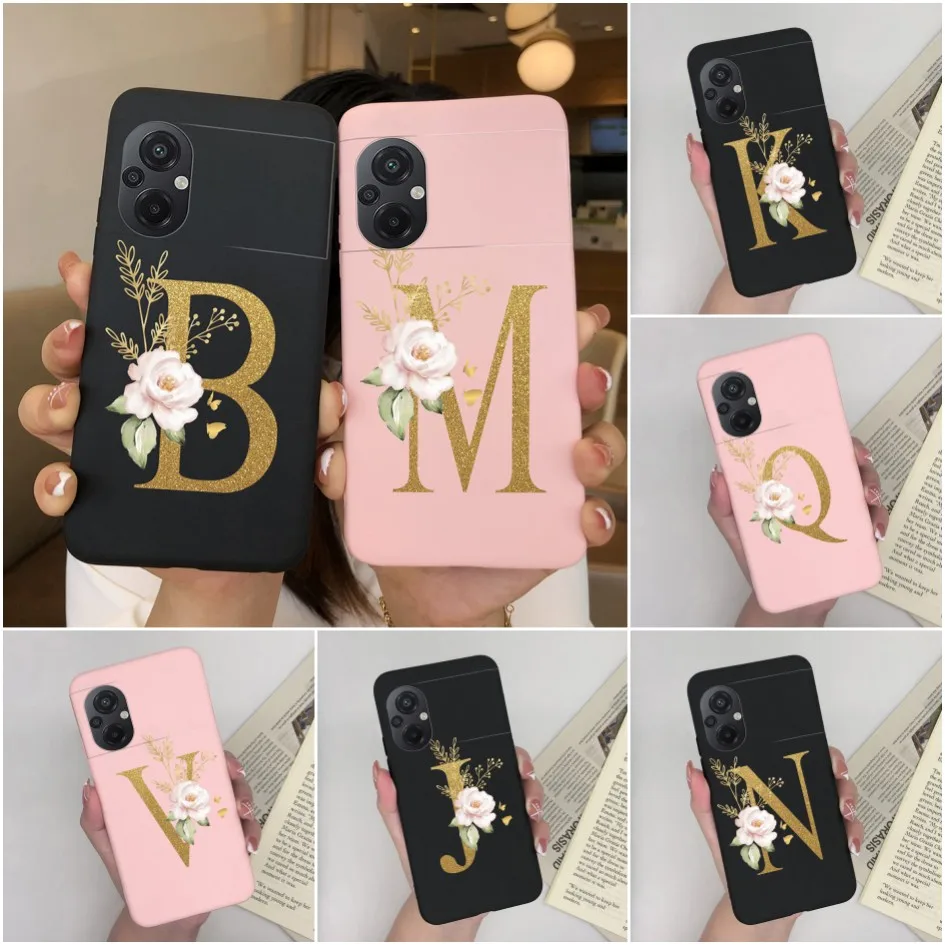 Чехол для телефона Xiaomi Poco M5 4G, модный противоударный матовый мягкий чехол SiIicone с цветочными буквами для Xiaomi PocoM5, чехол, оболочка Чехол для телефона Xiaomi Poco M5 4G, модный противоударный матовый мягкий чехол SiIicone с цветочными буквами для Xiaomi PocoM5, чехол, оболочка