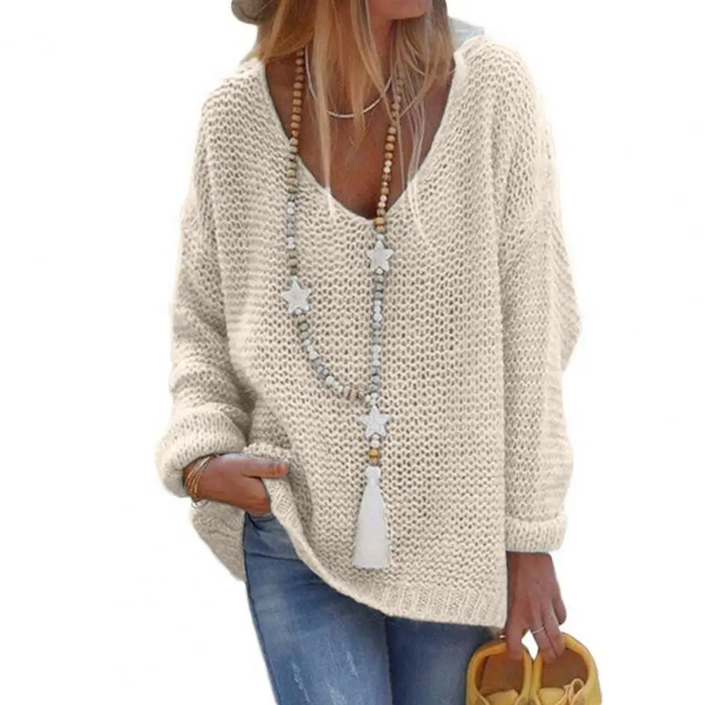 

Stylish Casual Soft Knit Pullover Sweater Jumper Top Knitted Sweater Warm Anti-freeze