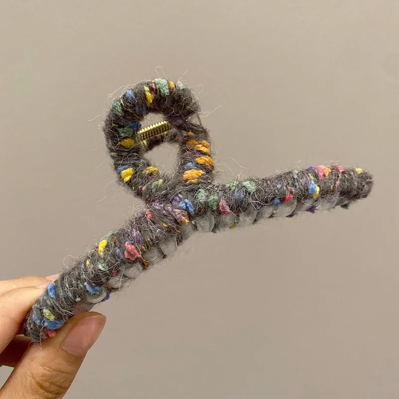 AISHG красочная заколка для волос из шерсти женщин милая универсальная