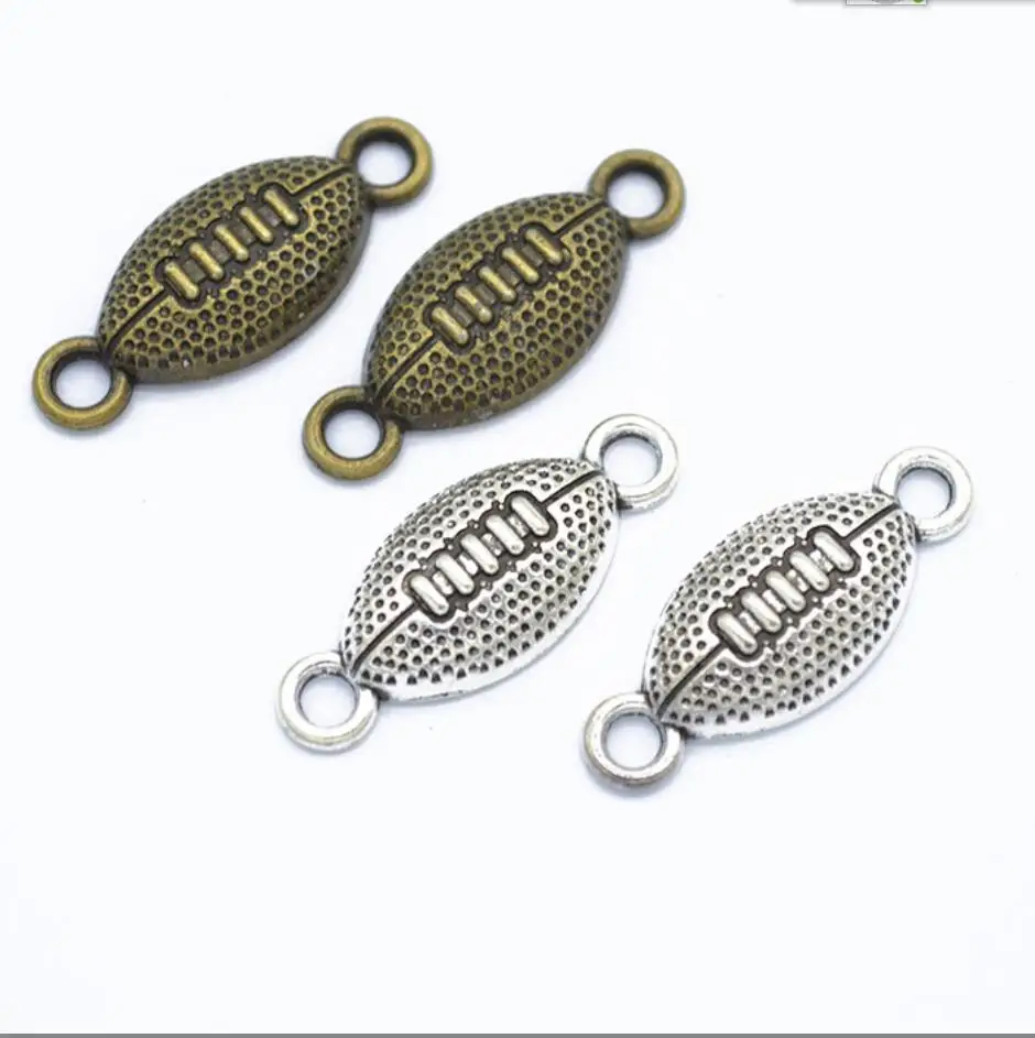 

80pcs Charms Football Link Soccor Connector 25*10mm Antique Silver Color Pendants DIY Making Findings Handmade Jewelry F0942
