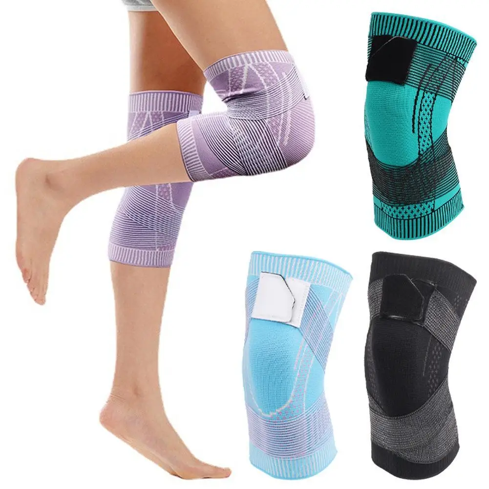 

1 Pair Knit Sports Knee Pads Breathable High Elastic Non-slip Knee Brace Wrap Knee Compression Sleeve