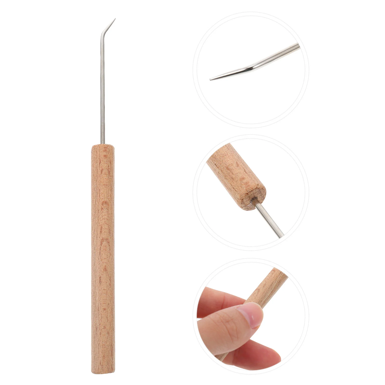 

Crochet Hook Knitting Hooks Needle Wooden Lock Carpet Afghan Tunisiansweateryarn Bulky Loom Rugs Dreadlocks Weaving