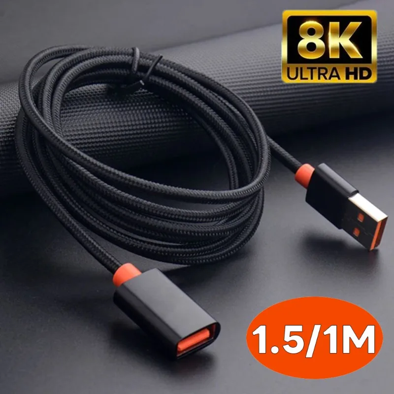 ł w oplocie nylonowym przedłużacz USB 3.0 męski na żeński przewód do transmisji danych szybki transmisyjny drukarki grzejnikowej