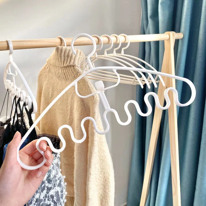 

Multifunctional Clothes Waves Hangers Multi-port Support Drying Rack Plastic Clothes Rack Drying Hanger Wardrobe Storage Hangers