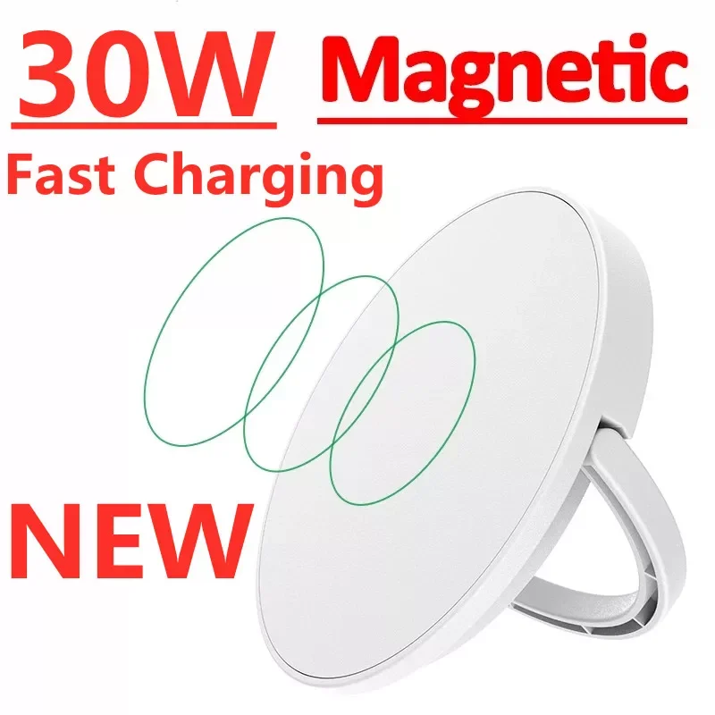 

30W Magnetic Wireless Charger with Holder For iPhone 13 12 11 Pro Max Mini Qi Fast Charge Pad For Samsung Xiaomi Magnet Charger