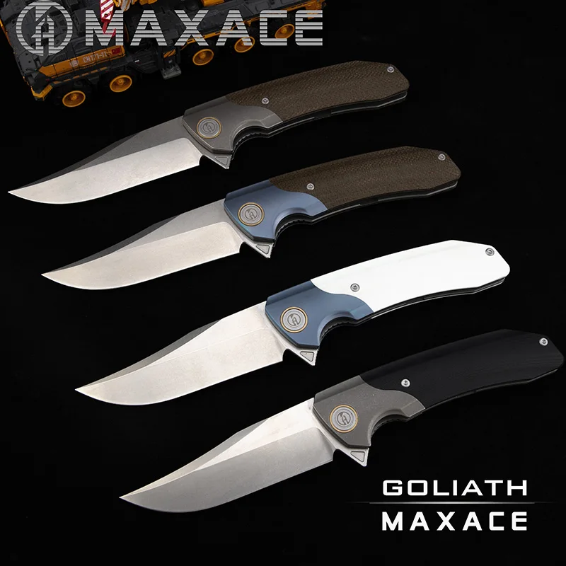 Free Shipping Maxace goliath2.0 Folding Knife EDC K110 Blade Titanium and g10 Handle  Pocket Folding Knife  Survival Outdoortool