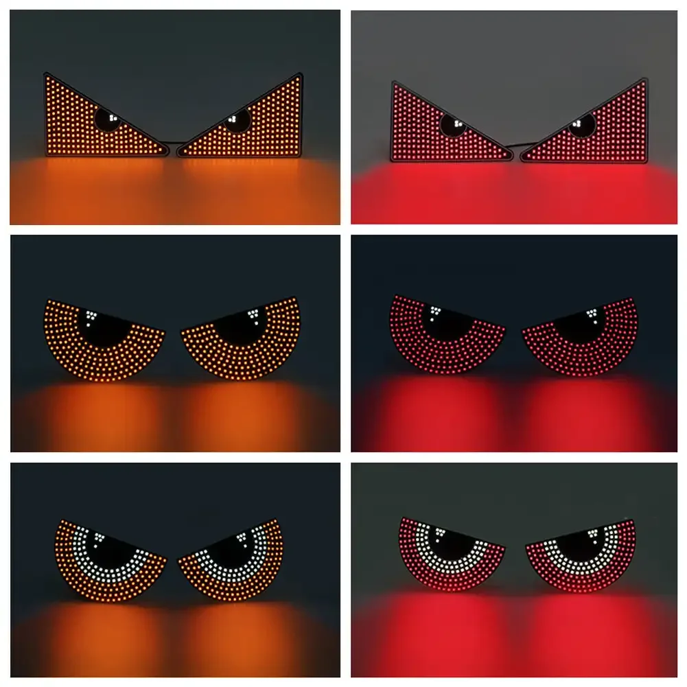 2 шт. автомобильный светодиодный красный декоративный светильник Глаз дьявола