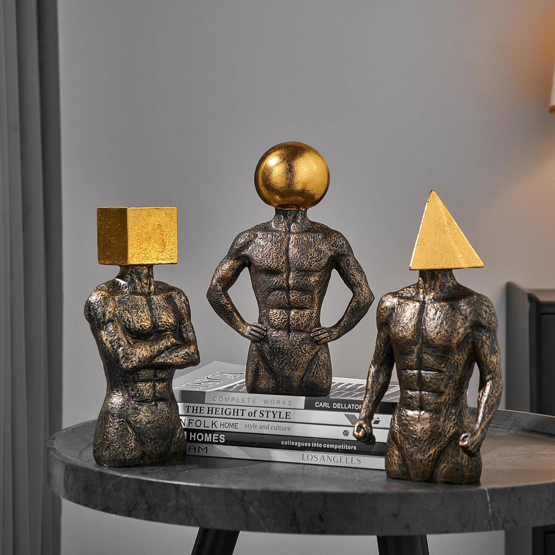 

Nordic Home Decor Abstract Statue Sculpture Living Interior Room Decoration Desk Collection Bookshelf Simple Ornament Figurine