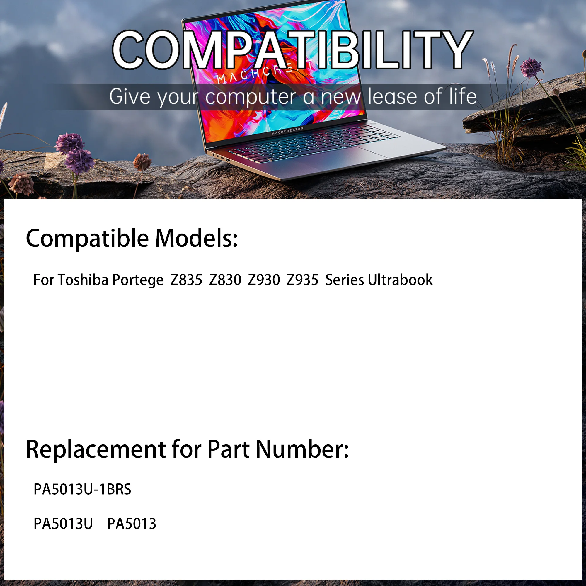 Аккумулятор для ноутбука LOLG PA5013U-1BRS PA5013U для Toshiba Portege Z830 Z835 Z930 Z935 Ultrabook PA5013 14.8V 3060mAh + инструмент для замены (бесплатно) (art.: 3920db89dc532) - 3920db89dc532