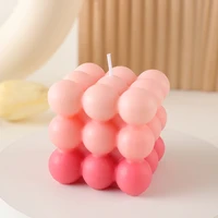 creativity ball cube aromatherapy candle gradient color modeling ornaments soy wax scented candle gift decoration tools ins gift