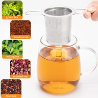 stainless steel tea strainer with folding handle tea filter extra fine mesh strainer brewing basket for loose leaf tea