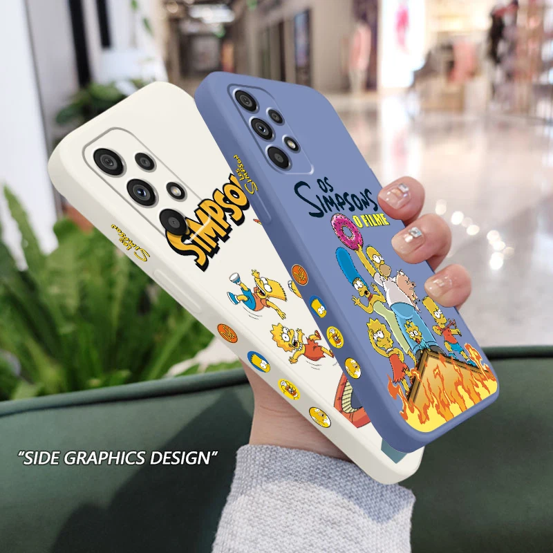 

Bart The Simpsons Case For Samsung A73 A53 A33 A52 A32 A23 A22 A71 A51 A21S A03S 5G Liquid Left Rope Phone Cover