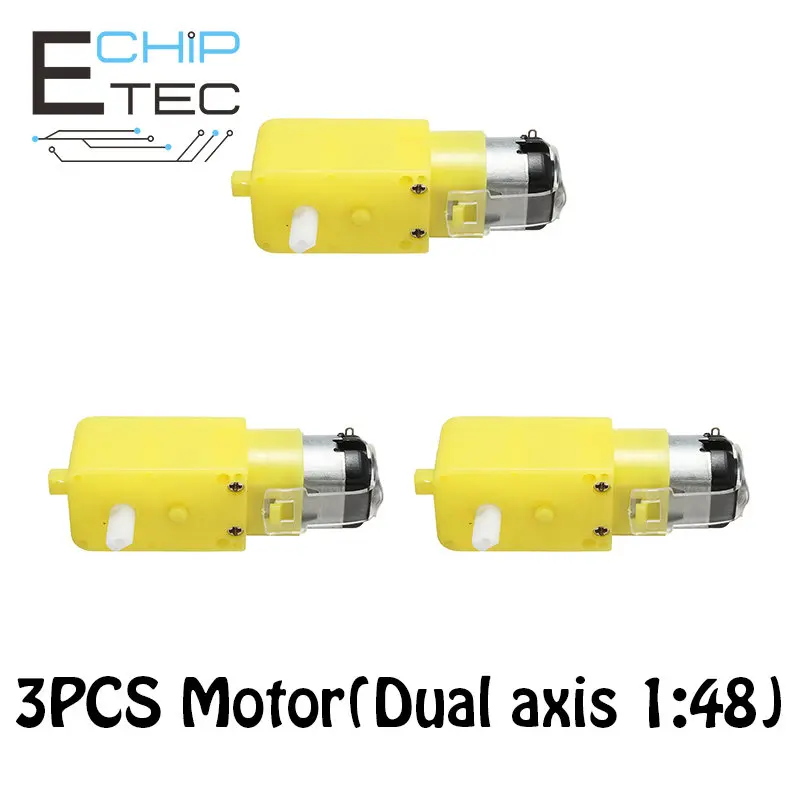 

Free shipping 3PCS Single-axes DC 3V-6V Gear Reducer Motor For-arduino DIY Smart Car Robot