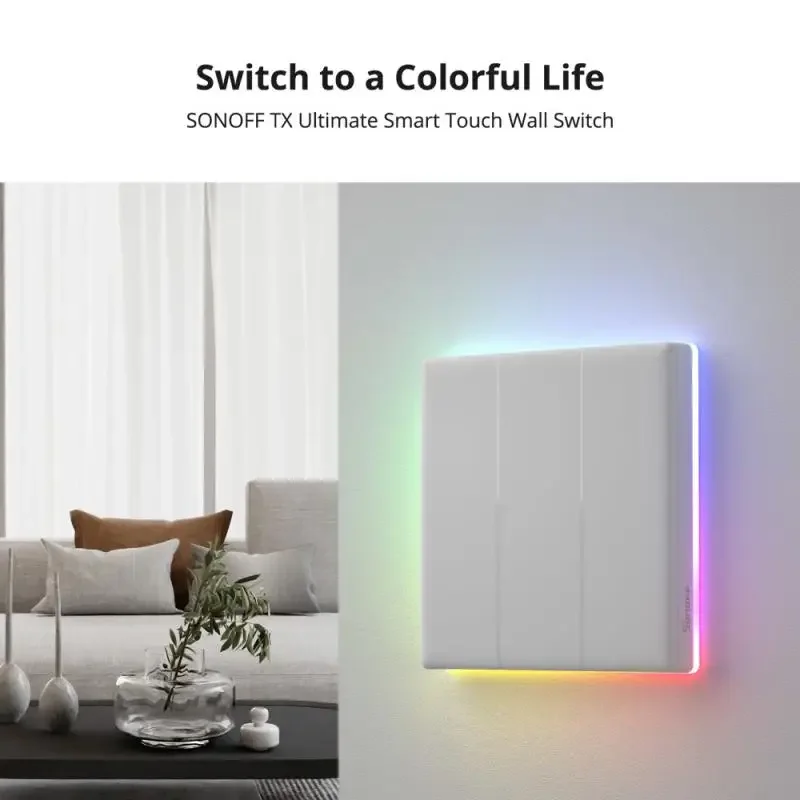 НОВЫЙ SONOFF TX Ultimate T5 Smart Wall Switch Wi-Fi LED Light Edge EWeLink Пульт дистанционного управления