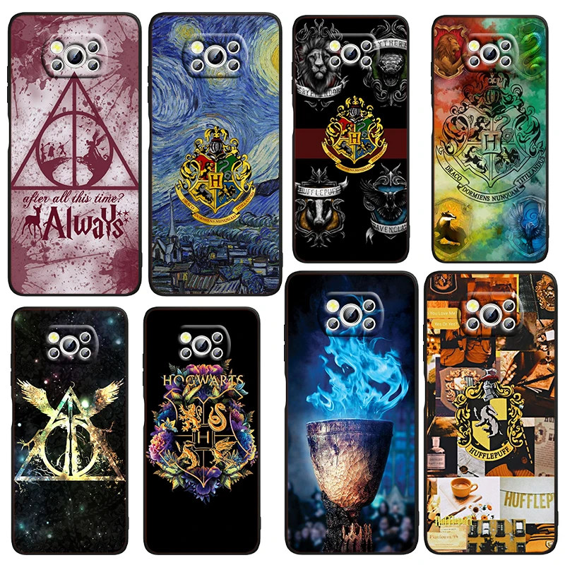 

Phone Case For Xiaomi Mi Poco X4 X3 NFC F4 F3 GT M5 M5s M4 M3 Pro C40 C3 5G Funda Ring Potters Art Cool Harries Black Soft Cover