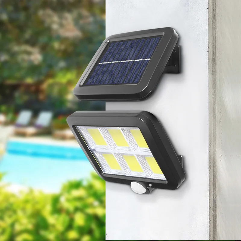 

COB Solar Powered Wall Light Outdoor Waterproof PIR Motion Sensor Lighting Park Courtyard Fence Street Garden Decoration Lamp