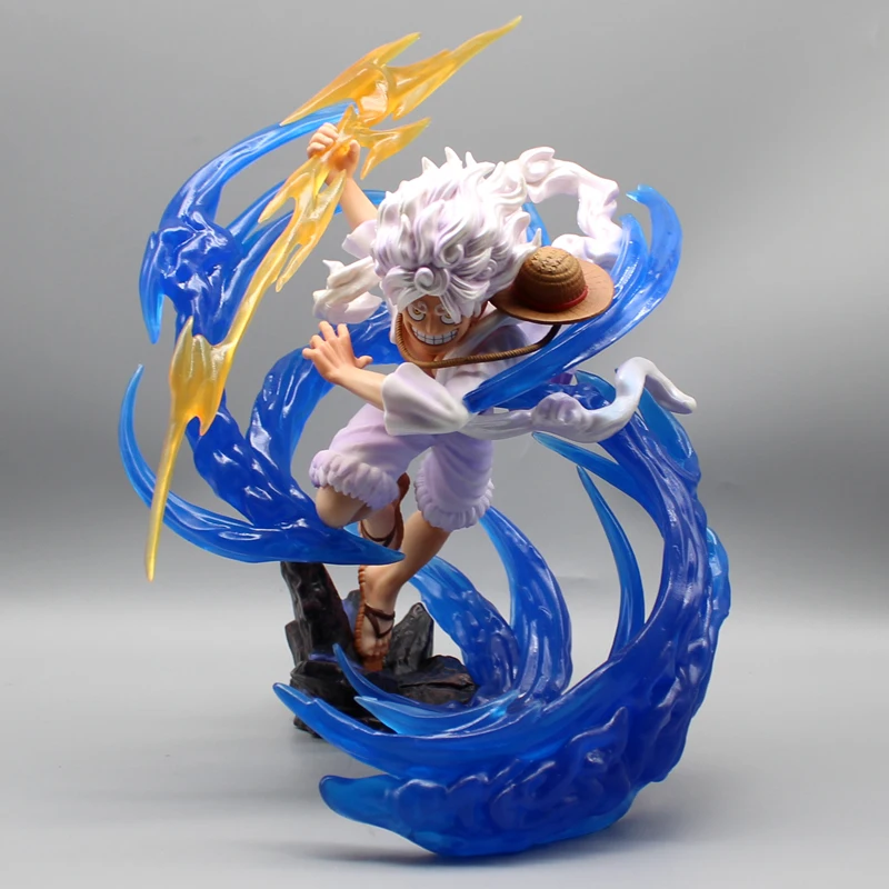 

43 см цельная экшн-фигурка Луффи экипировка 5 фигурка Ника Луффи игрушка стоящая модель игрушка украшение комнаты рождественский подарок