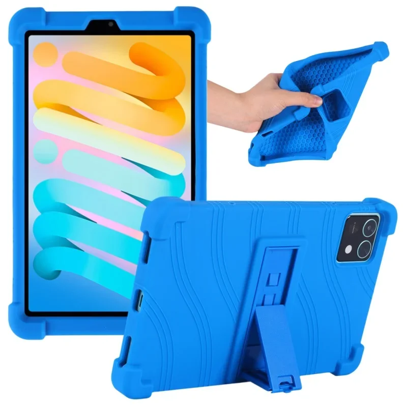 Силиконовый чехол с 4 утолщенными углами и подставкой для Teclast M50 Mini (2024) 8 7 дюйма