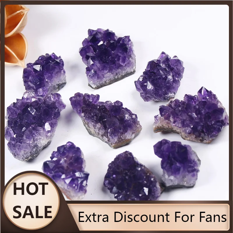 

Горячая распродажа Фиолетовый кристаллический кластер, натуральные необработанный Аметист кварцевые Исцеляющие камни, образец, ремесла, у...
