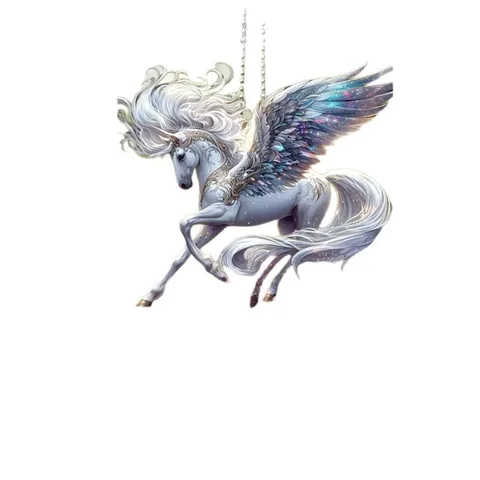 Акриловый белый подвесной кулон лошадь