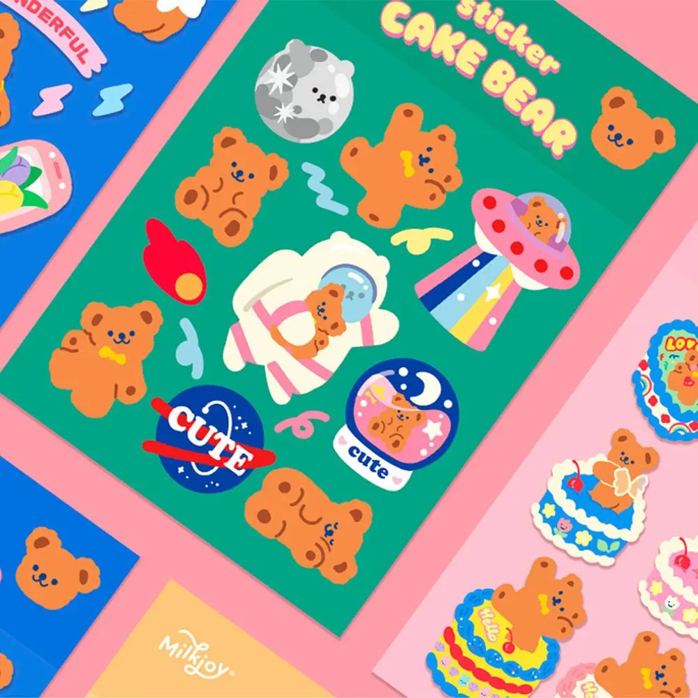 

Journaling Stationery Waterproof Kawaii Stationary Sticker Sweet Bear Stickers Scrapbooking DIY Hand Account Decoration