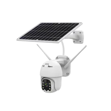 4G SIM Card 8W Solar Outdoor 1080P PTZ Wireless Security Surveillance Cameras 4X Digital Zoom External WIFI Video IP Dome Camera