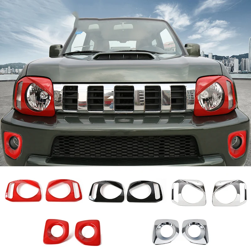 

Автомобильная наклейка s для Suzuki Jimny 2007 -2017 Abs передняя противотуманная светильник передсветильник фара Защитная крышка лампы наклейка для ...