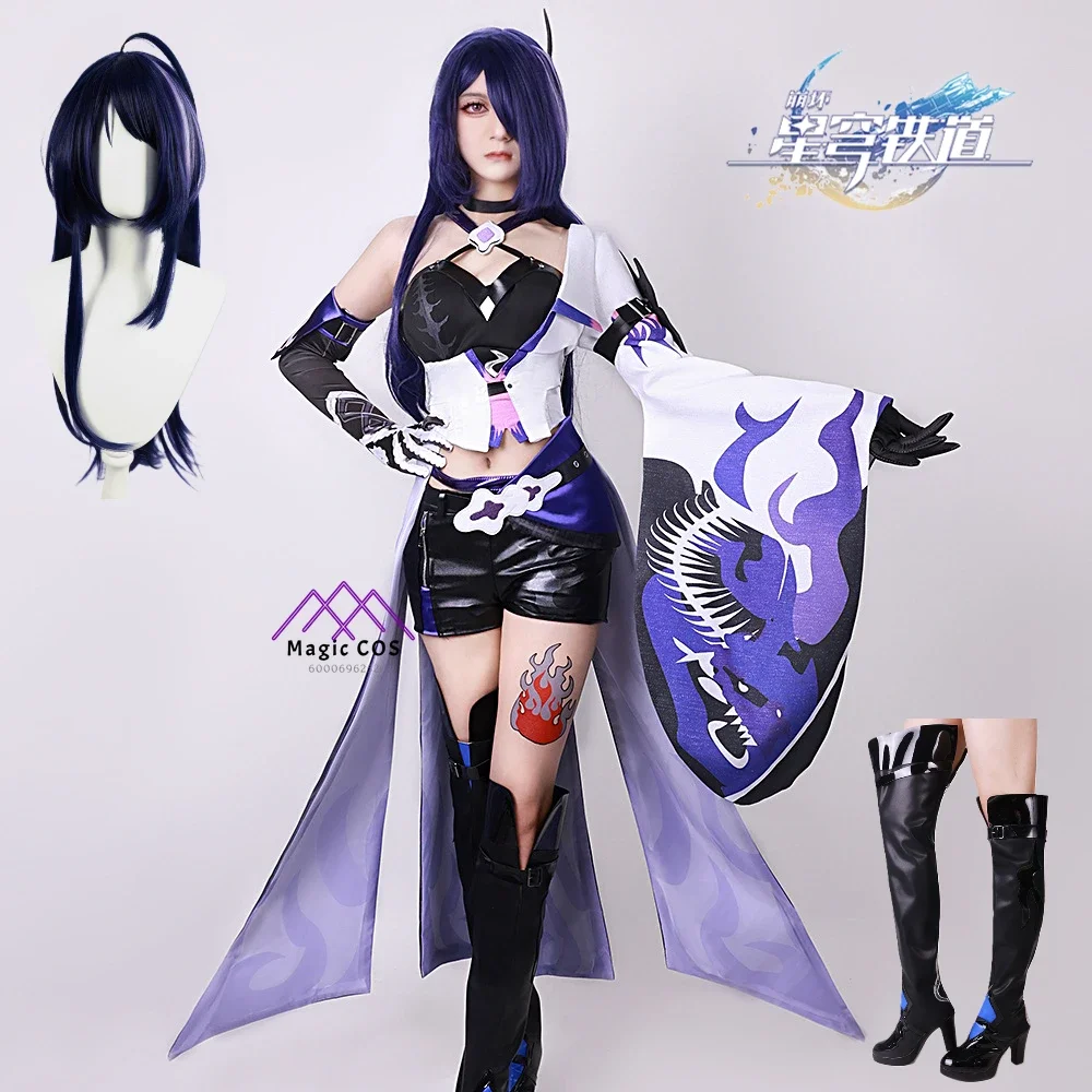 Лидер продаж Acheron карнавальный костюм Honkai: Star Rail аниме униформа аксессуары