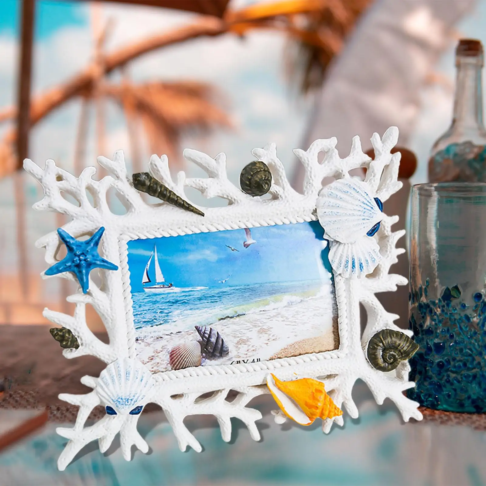 

Фоторамка с морской тематикой, держатель для фотографий, поделки с лодкой для свадебного домашнего декора