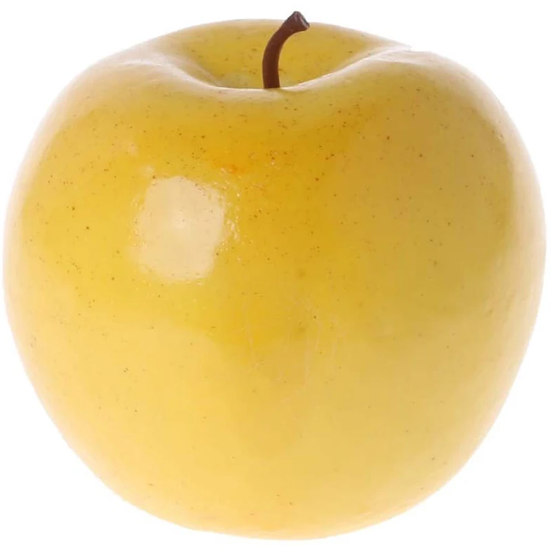 

Реалистичный искусственный фрукт яблоко ярко-желтого цвета кухонный поддельный Дисплей Украшение для еды