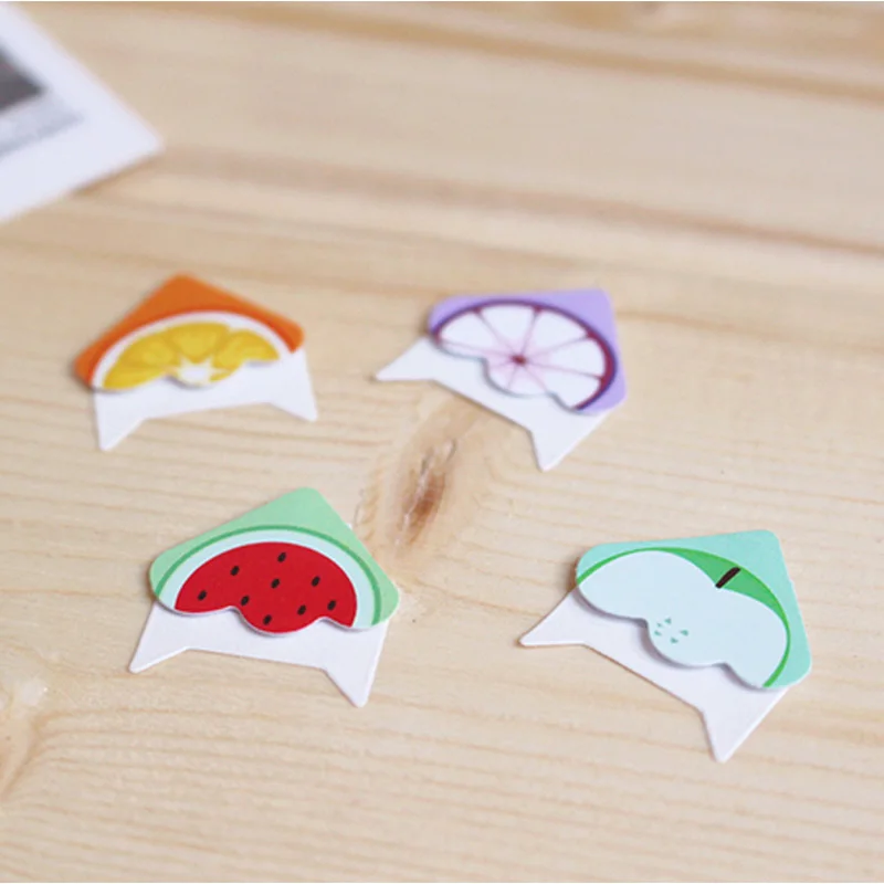 96 шт./лот (4 листа) набор сделай сам с фруктами Мультяшные уголки наклейки Милая