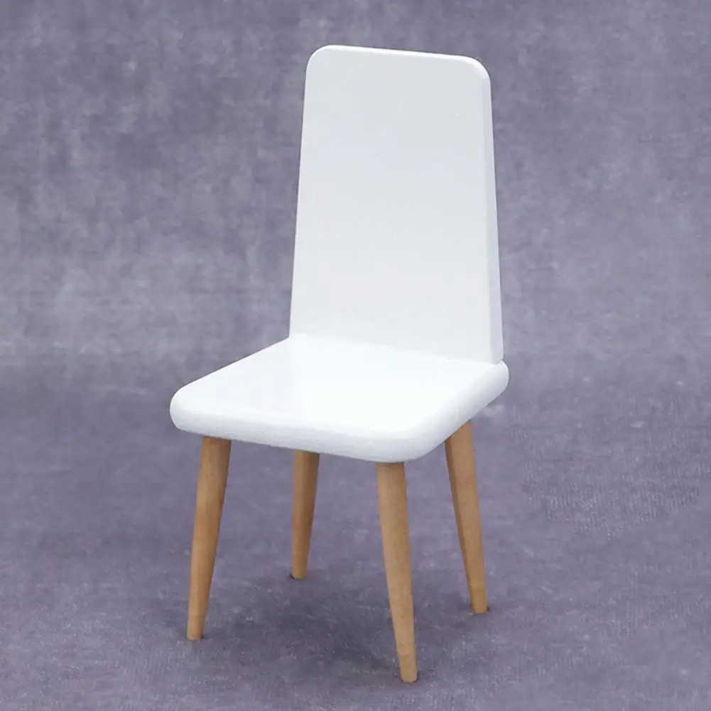 

Dollhouse Modern Chair Functional Wood Multi-purpose Mini Small Chair Model for Decor Mini Chair Dollhouse Chair