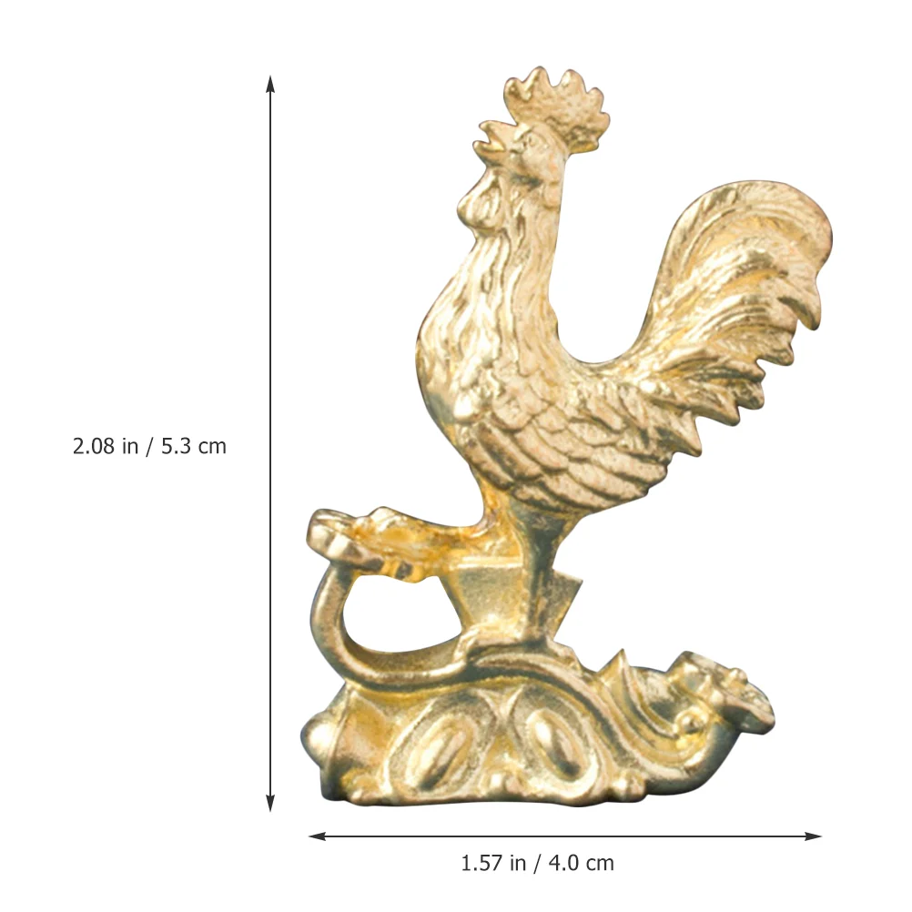 Китайские латунные украшения в виде петуха Юаньбао курица золотой декор стола