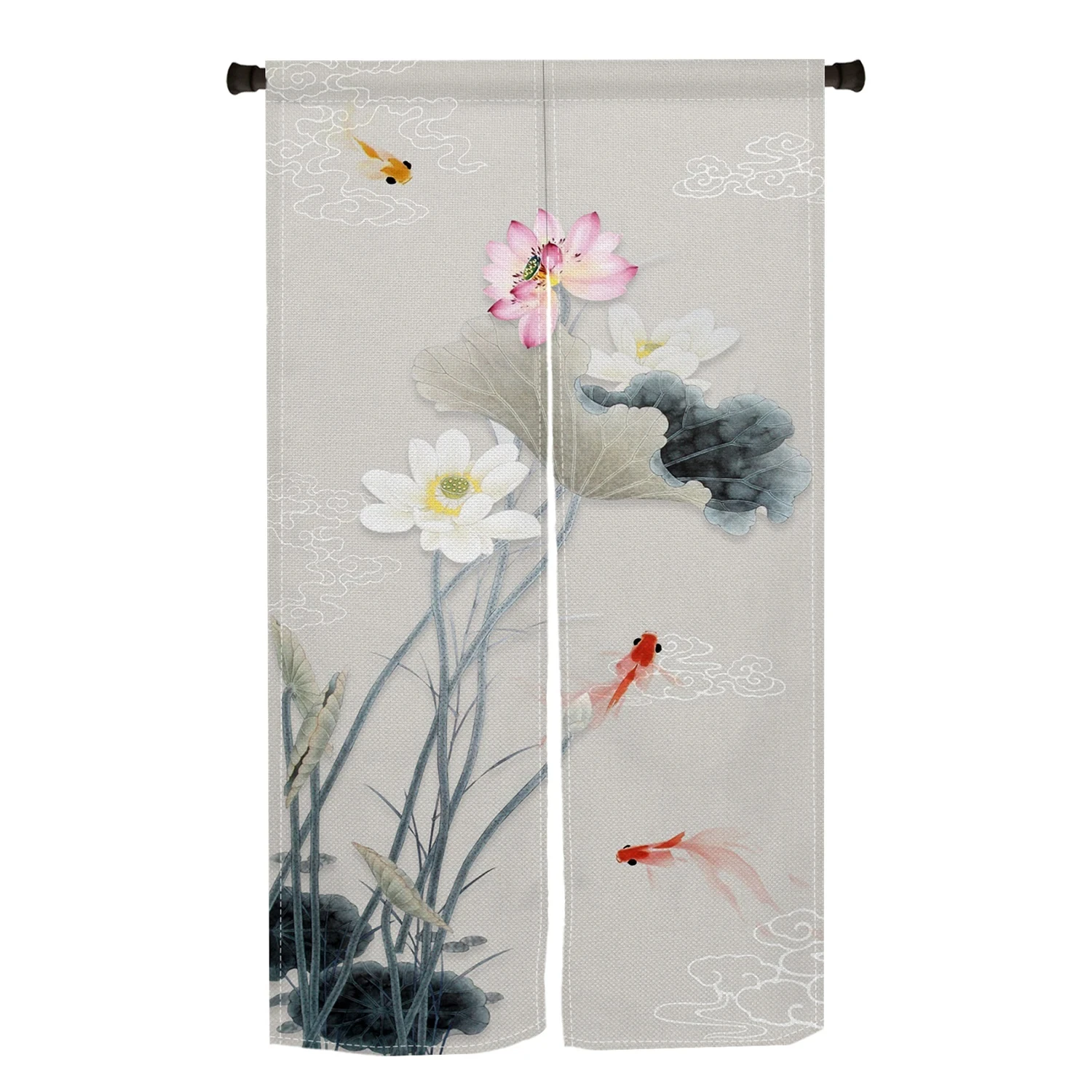 Японская бамбуковая дверная занавеска в виде лотоса дверные занавески стиле Noren