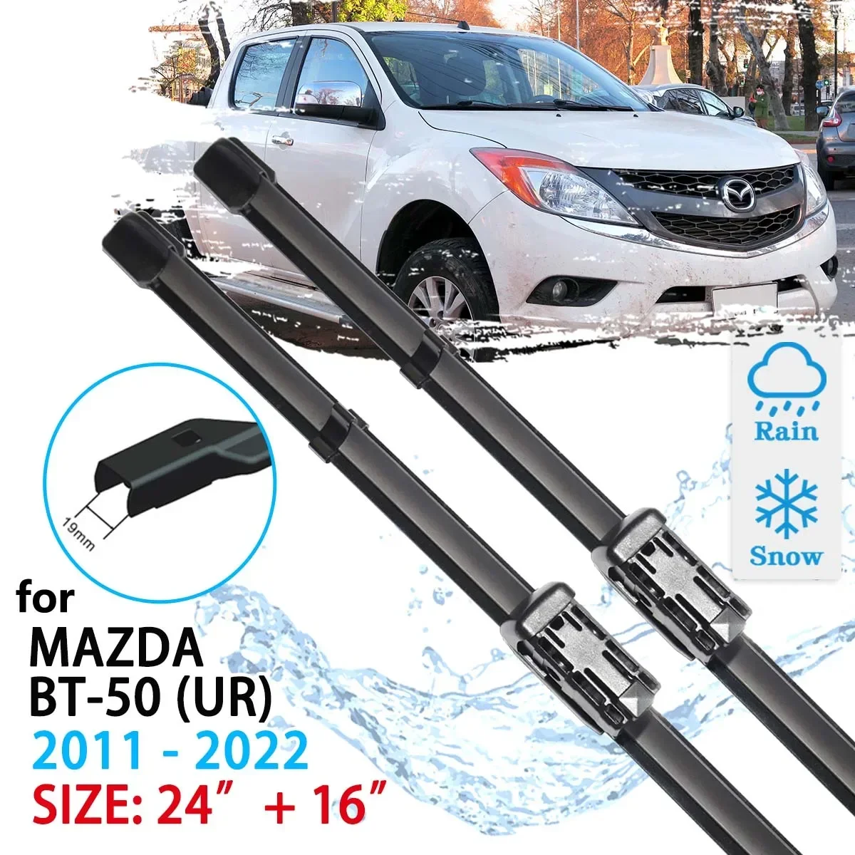 Передняя щетка стеклоочистителя для Mazda BT-50 UR UP TF 2011 ~ 2022