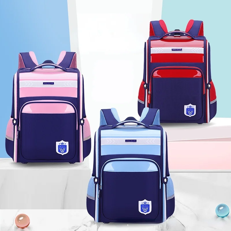 High Capacity Backpacks for Primary School Students New Children Spine Care Boys Girls Grade 1-3-6 British Style Schoolbags Hot