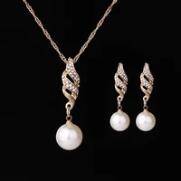 delysia king 3pcsset necklace and earrings set wedding jewelry banquet accessories