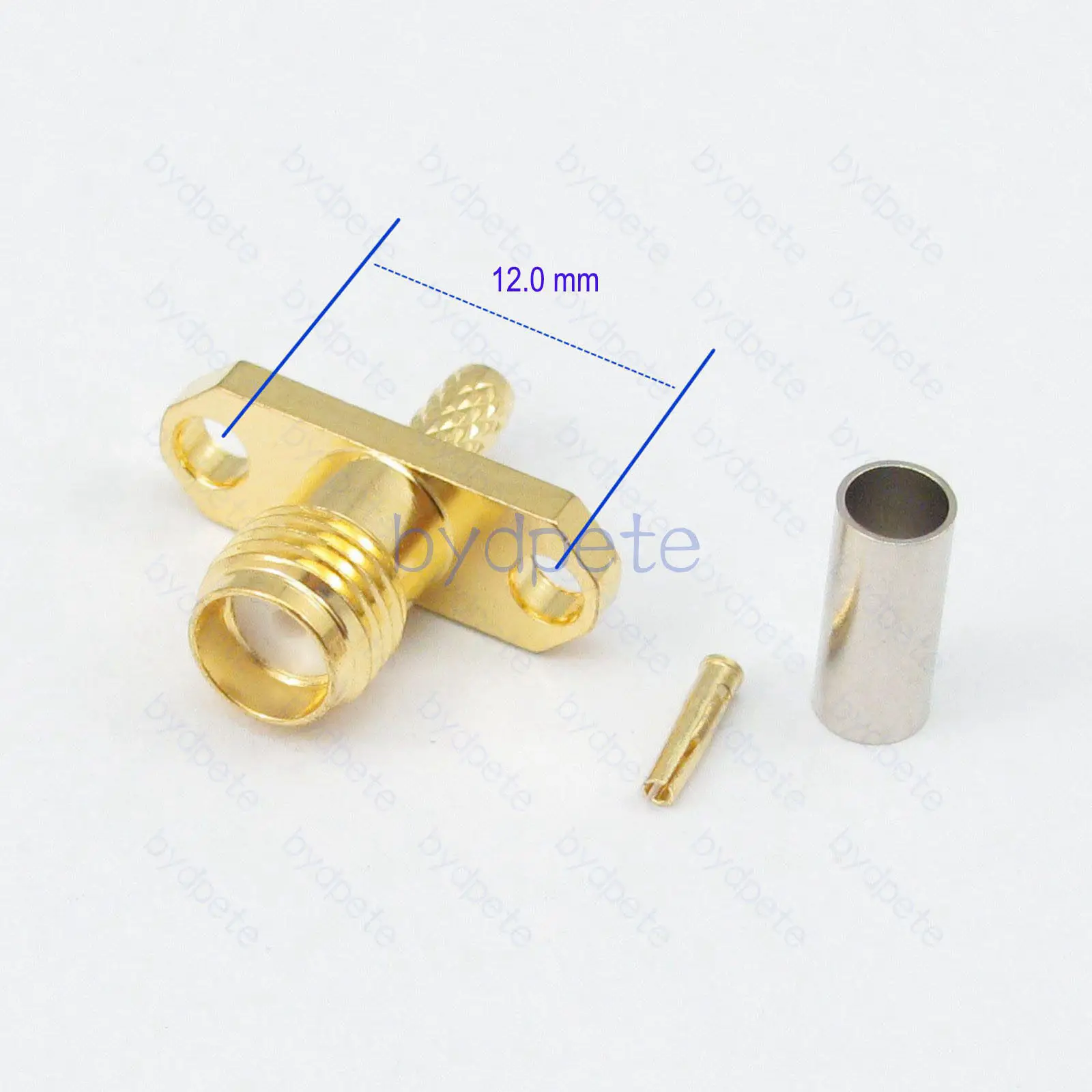 

SMA Female 2Hole Panle RFConnector Female Pin Crimp for RG316 RG174 RG179 Cable